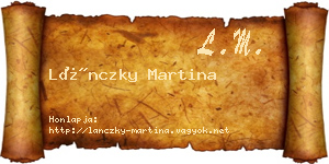 Lánczky Martina névjegykártya